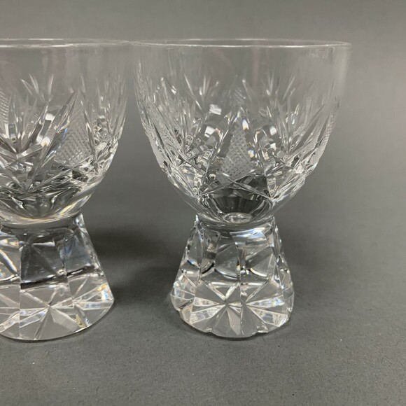 Vintage EAPG Clear Glass Shot Glass Glasses or Egg Holders Cuts 3 1/8" Lot of 3 - Picture 6 of 8
